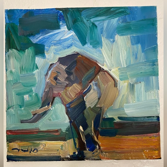 Jose Trujillo Original Signed Oil Abstract Modern Impressionism ~ 12” X 12”~ - Picture 5 of 5